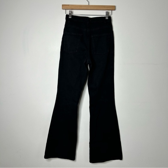 Aritzia Wilfred Free Twostep Pant High-Rise Flared‎ Black Denim Women’s 0 70s - Picture 11 of 13